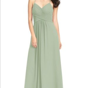 Azazie Haleigh dress. Dusty sage